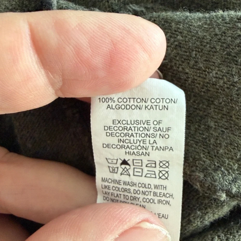 Lucky Brand grey‎ label Dark Olive men Utility quarter zip
